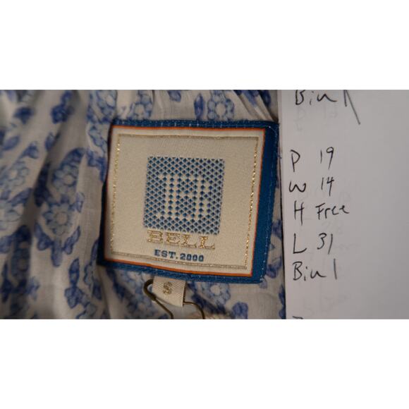 ALICIA BELL Blue & White Off-The-Shoulder Slouch Mini Sundress NWT US SMALL - Picture 14 of 14